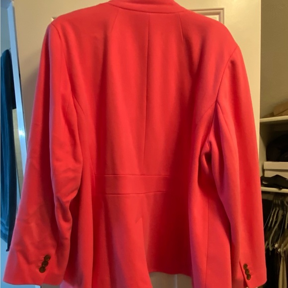 Beautiful hot pink Talbots blazer with white and black polka dot liner. - Picture 2 of 7